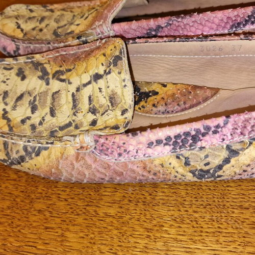 Tsakiris leather moccasins multicolored like new, size 37