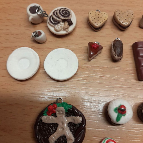 Handmade polymer clay elements new, miniature sweets