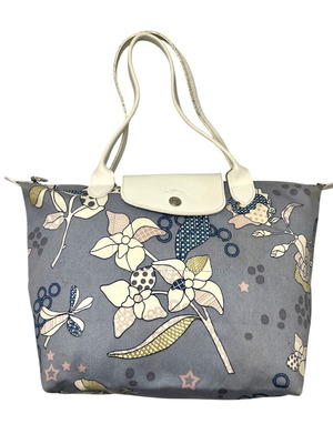 Longchamp Pliage shoulder bag floral pattern used
