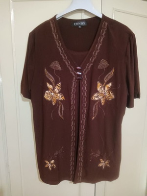 Short-sleeve blouse XXL, viscose