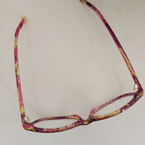 Relaxing glasses without myopia prescription like new, pink multicolor