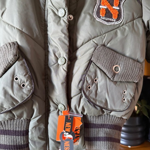 Children's khaki jacket new with detachable hood