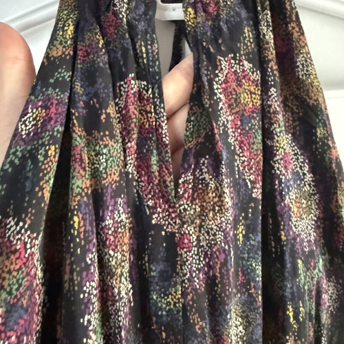 Oysho medium midi dress, colorful, backless with belt