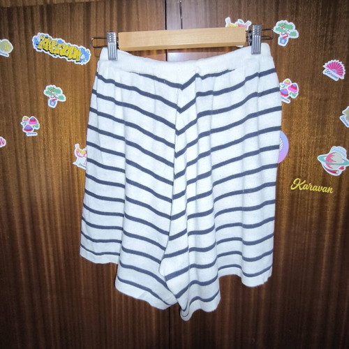 Karavan striped navy white shorts used, size M/L