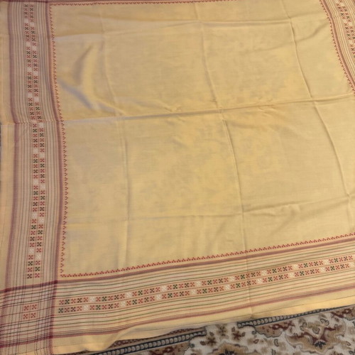 Handmade tablecloth fully hand-embroidered new beige