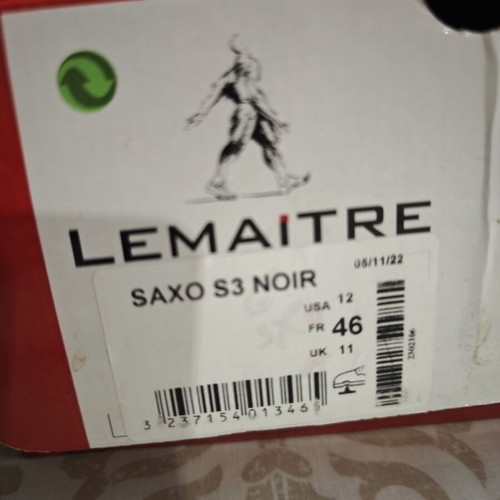 Lemaitre Saxo S3 Noir Safety Shoe Size 46 Like New