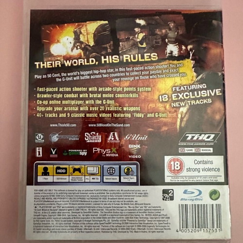 50 Cent Blood On The Sand for PlayStation 3 like new