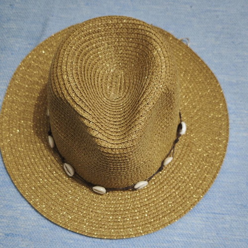 Straw Hat Terranova with Shells New, Ideal for Beach