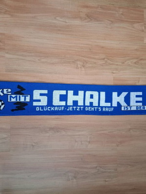Κασκόλ οπαδών FC Schalke 04 Retro Tradition σαν καινούργιο, μπλε/λευκό