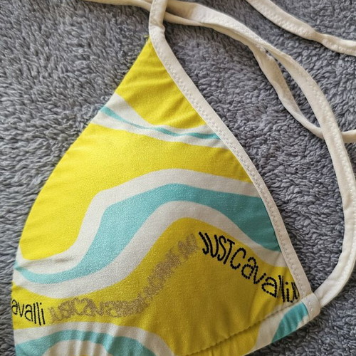 Just Cavalli bikini top like new, yellow and turquoise, size M