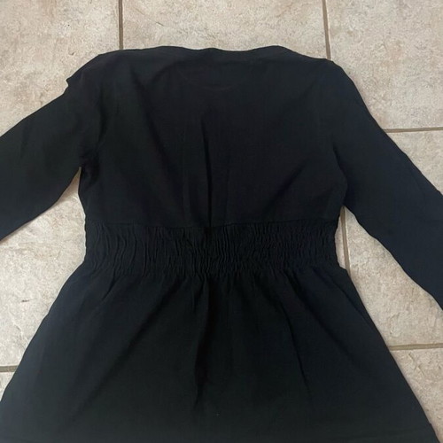Black BSB blouse with shirring like new, size M