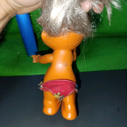 Vintage Hawaiian doll 70s used with thick hair and panties