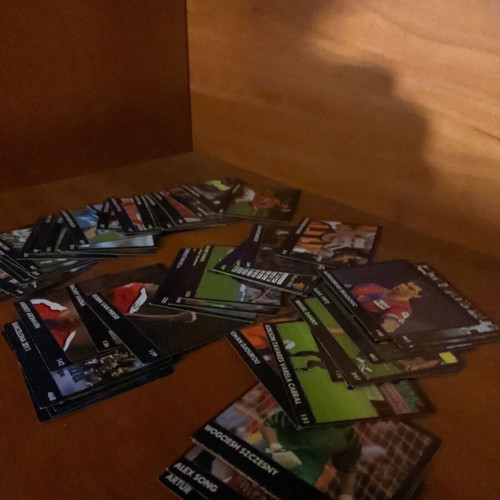 Sticker cards football players and teams like new, 70 pieces