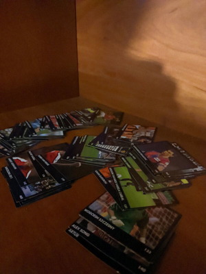 Sticker cards football players and teams like new, 70 pieces