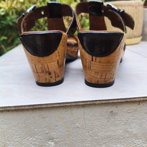 Gabor leather sandals like new, size 37, black