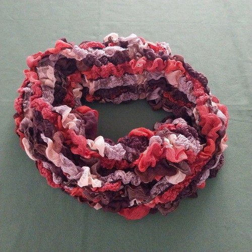 Scarf kaskol like new in brown and orange tones