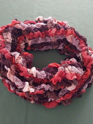 Scarf kaskol like new in brown and orange tones
