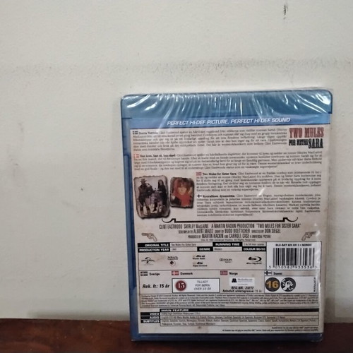 Two Mules for Sister Sara Blu-Ray new with Greek subtitles