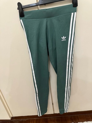 Adidas women's long leggings like new, green, size M