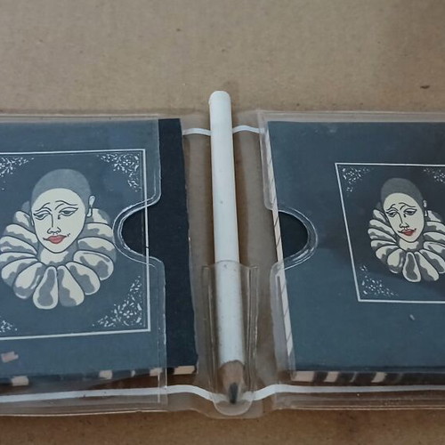 Σετ μικρά σημειωματάρια 6x7cm σαν καινούργιο, vintage 3σε1 με μολύβι