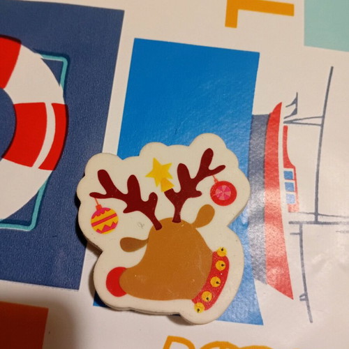 Collectible eraser used with moving eyes