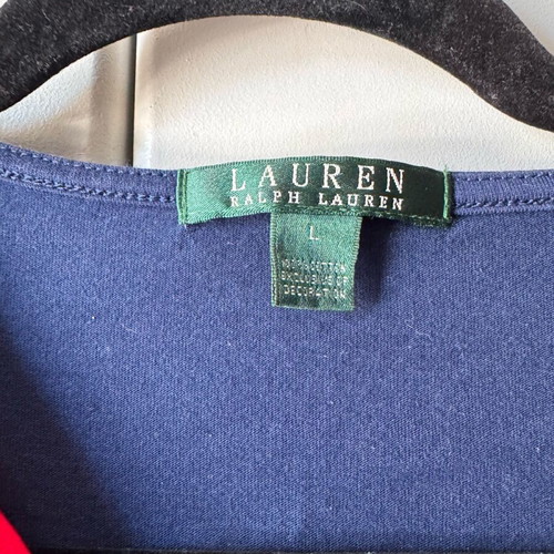Polo Ralph Lauren shirt blue red with embroidery and cord size large like new