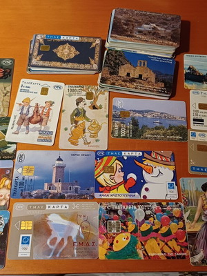 Phone cards used, 60 collectible assorted