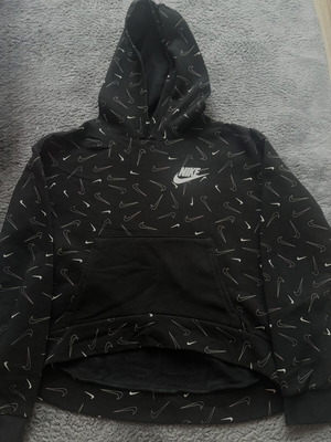 Nike hoodie black with colorful print, sizes 146-158 cm