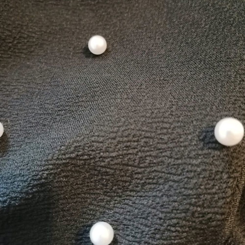Black Shein dress for girl 11-12 years like new with white pearls on sleeves