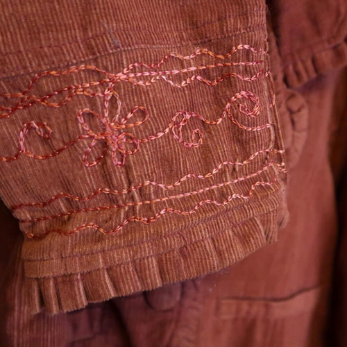 Corduroy cropped jacket terracotta S/M in excellent condition