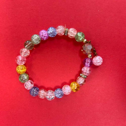 Adjustable children's bracelet used with colorful beads