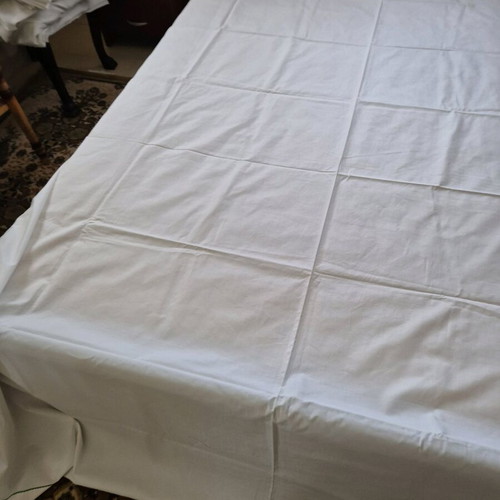 Bed sheets set of 3 for double bed, white, like new