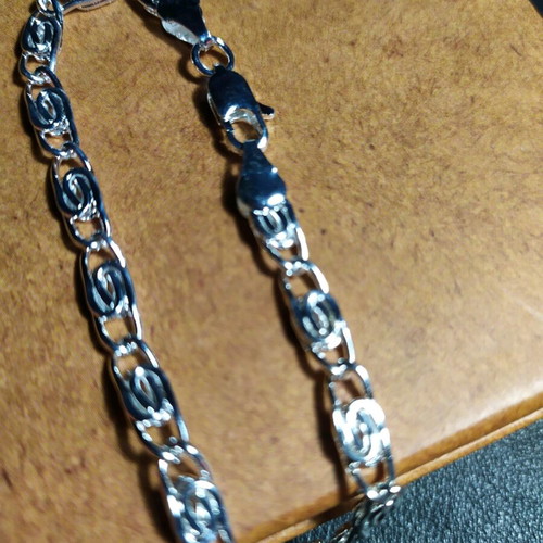 Hand chain silver color stainless steel new