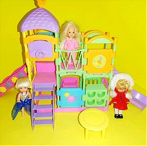 Rare Vintage Barbie Kelly doll playground jungle gym climb Playset 2000