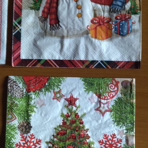 Christmas napkins new, set of 3 pieces 33x33 cm
