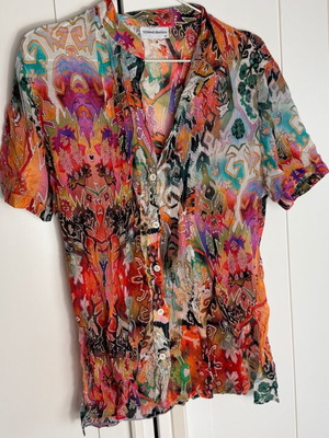 Sommermann women's colorful cotton short sleeve shirt size 40 used