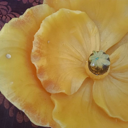 Large flower candle like new, decorative 28x12 cm