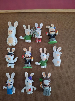 Rabbids Invasion figures used, set of 12 collectible