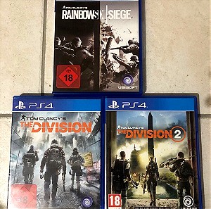 Tom Clancy Division 1+2+Rainbow Six Siege PlayStation 4 πακέτο