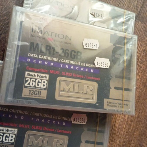 Imation MLR1-26GB Data Cartridges new, pack of 3, Black Watch