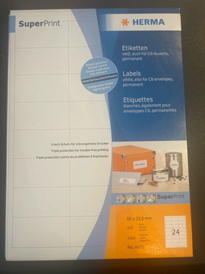 Herma labels 66x33.8 new
