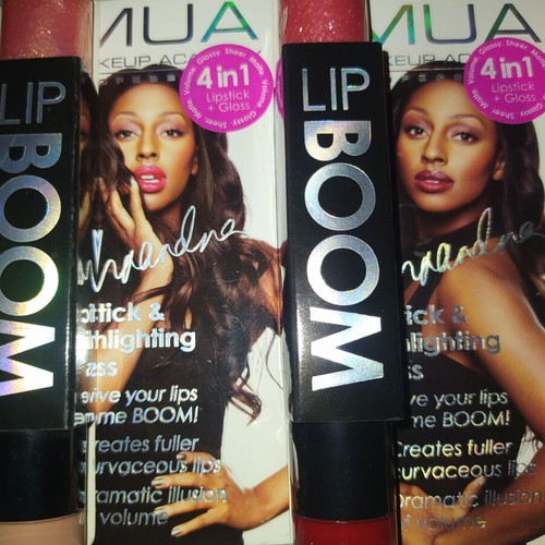MUA Lip Boom 3 lipstick and lip gloss set new