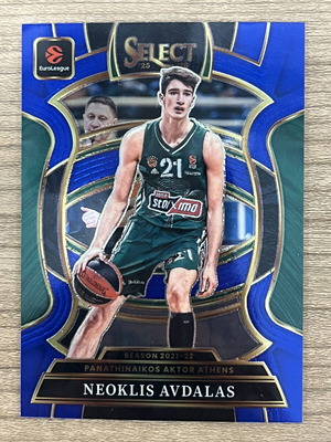 2025-26 Panini Select Euroleague Basketball Neoklis Avdalas blue card like new