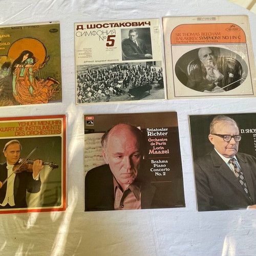 Set of 6 vinyl records by great composers used, classical
