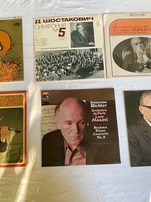 Set of 6 vinyl records by great composers used, classical