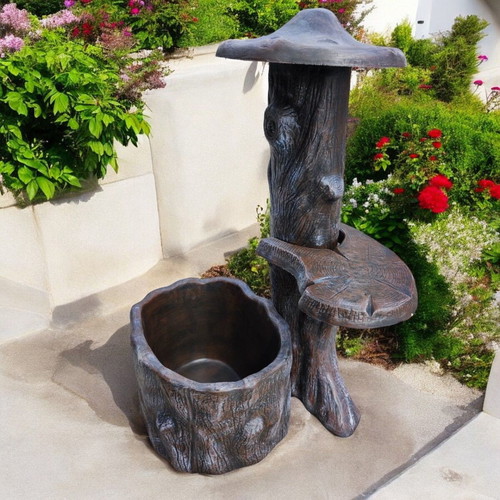 Isabella Concrete Fountain in Brown Color, New