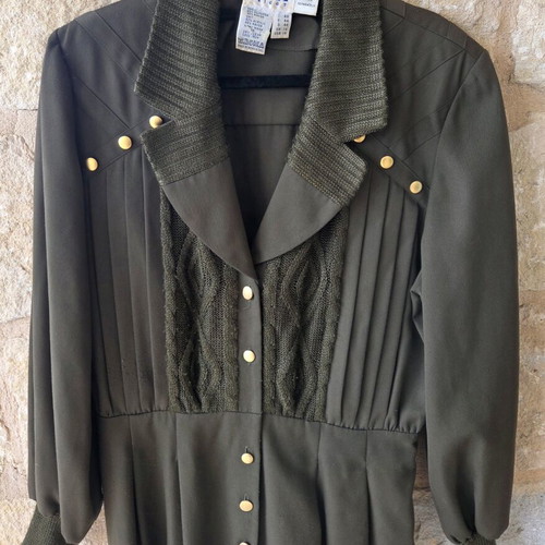 Gina Tricot Vintage Military Style Jumpsuit New, Green XXL