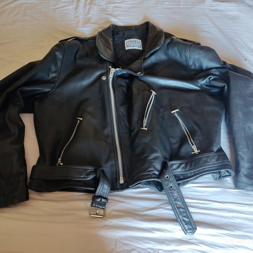 Leather Perfecto jacket black XL used vintage