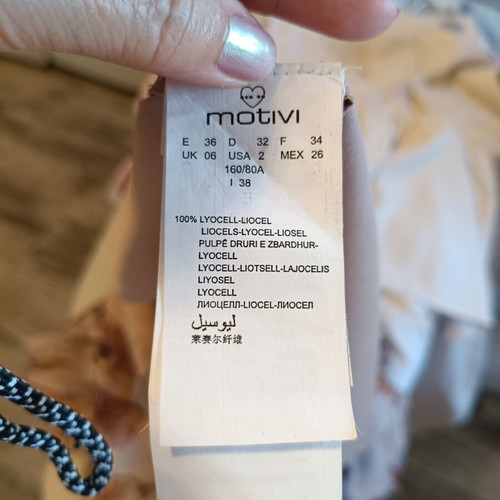 Motivi women's maxi dress, beige floral, lyocell