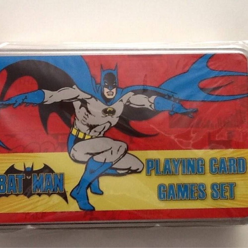 Batman playing card games set in collectible tin box new